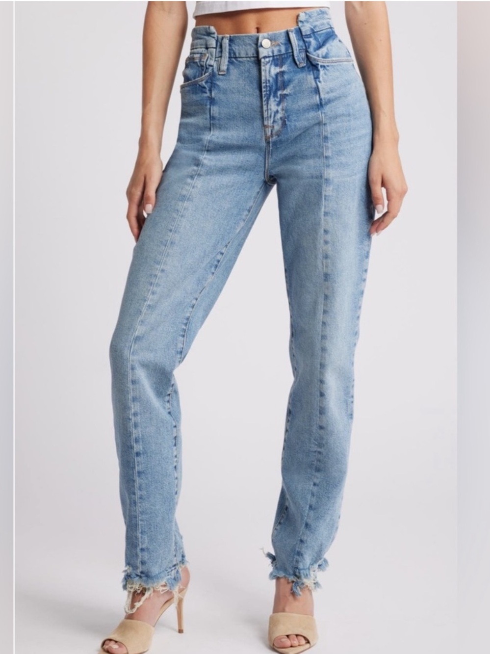 Good American Good Boy Step Waist Straight Jeans in Indigo Women’s 4/27